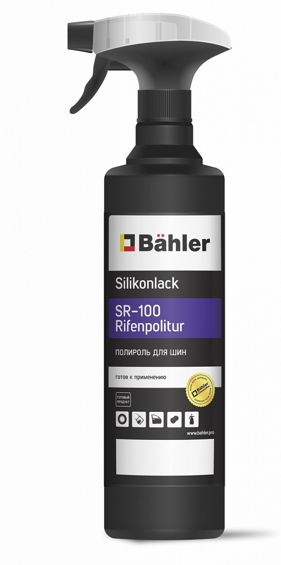 Очиститель шин и колесных дисков Silikonlack für Reifen SR -100, полироль, 0,5 л