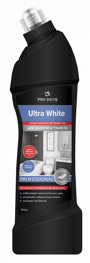 Универсальный чистящий гель Ultra White для ванной и туалета "свежесть Арктики" 0,75л